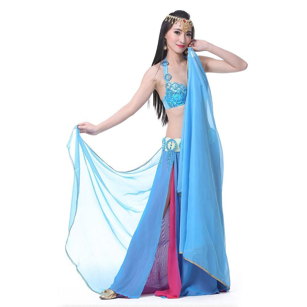 Fashion Light Belly Dance Veils Chiffon Long Dancing Scarf Women Scarf Silk Performance Shawl Dance
