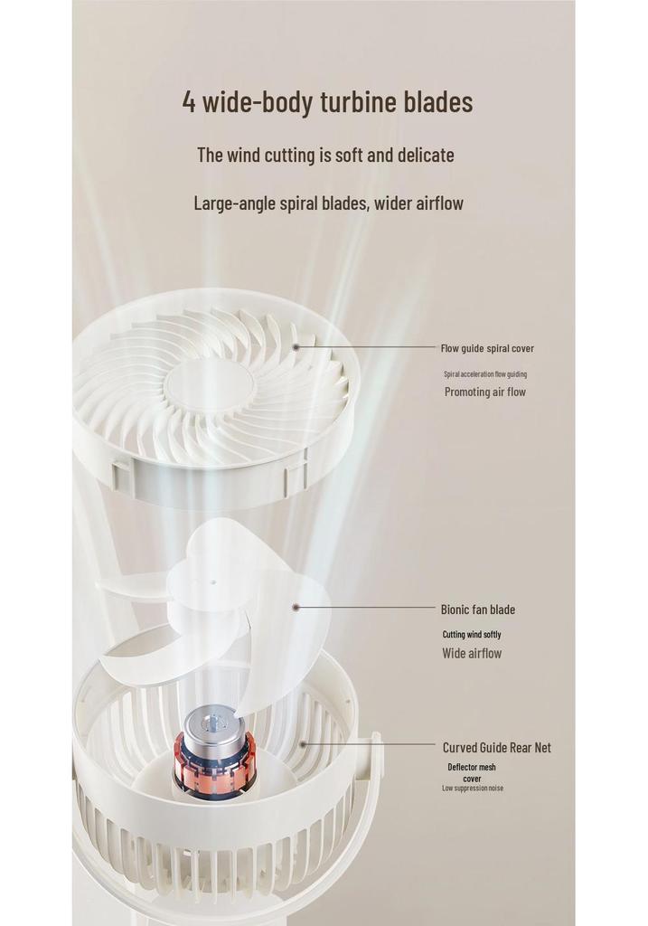 25th Anniversary Portable USB Wall Clip Fan: Rechargeable and Compact Circulation Fan
