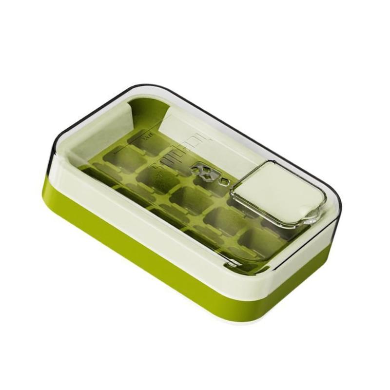 Silicone Ice Cubes Mold Large Capacity Reusablely Freezer Tray With Lid 15 Easy Removal Dishwasher Safe