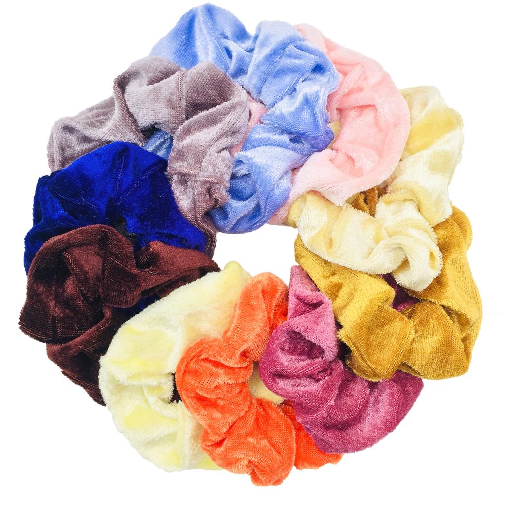 10pc Women Hair Scrunchies Velvet Solid Color Band for Girls Ponytail Holder Rubber Bands Ties Accessories Headbands Gumki
