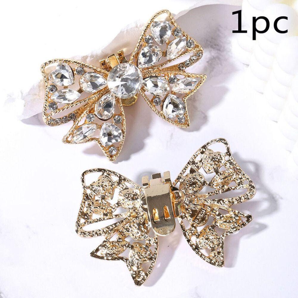 

Rhinestone Shoe Clips DIY High Heel Bowknot Shoes Buckles Charm Jewelry Removable Bridal Shoes Decorations