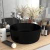 Day and Night - Day and Night Luxury Round Matte Black Ceramic Washbasin 40x15 Cm