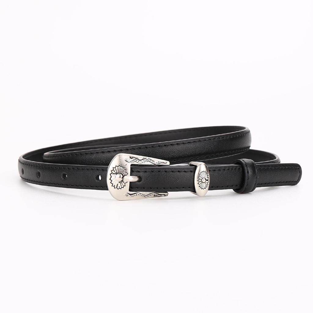 Women's Genuine Leather Fashion Belt - Versatile, Thin Cowhide Waistband for Suits & Dresses