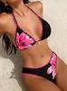 European & American Ins Style Sexy Three-Piece Strappy Print Bikini