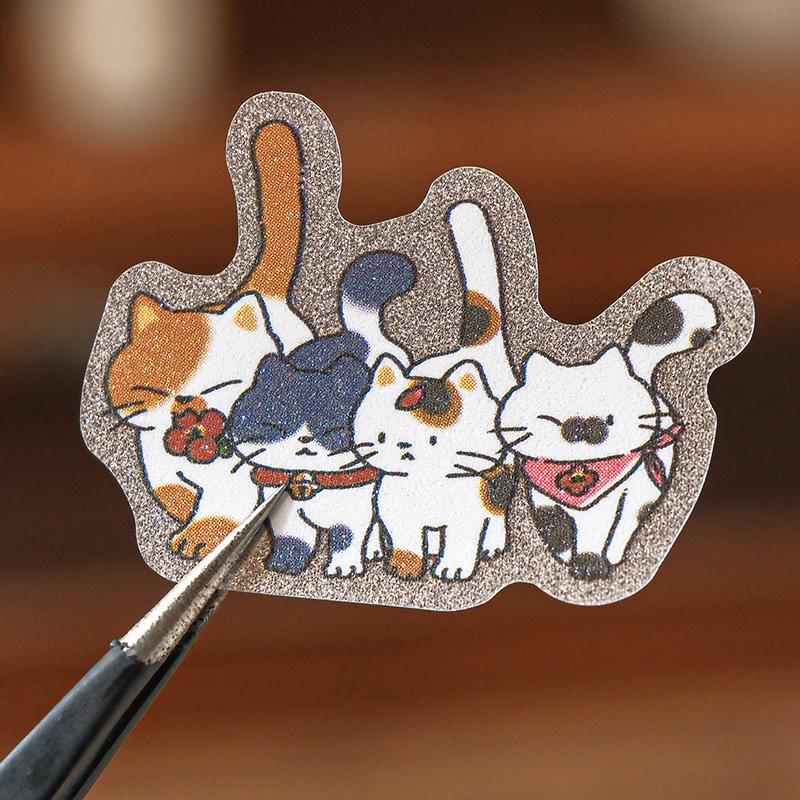 Mu Ran Mountain Cat Stickers: Adorable Cat Patterns for Journals, Water Bottles, Phone Cases, and DIY Collages