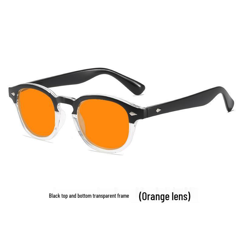 Y006 Unisex Night Vision Anti-Blue Light Glasses for Gaming and Screen Use, Yellow Flat Lenses