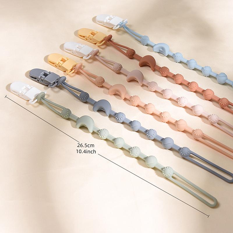 1 Piece Dummy Nipples Holder Clips Baby Silicone Pacifier Chain Clip Babies Teething Chain Toy Gifts For Cute Baby Accessories