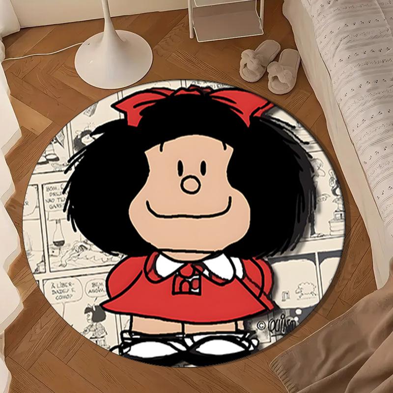Colorful Mafa-lda Portrait Round Rug for Livingroom,Bedroom, Palyroom, Chair Rug, Area Rug, Circle Carpet, Large Size Fan Christmas Gift