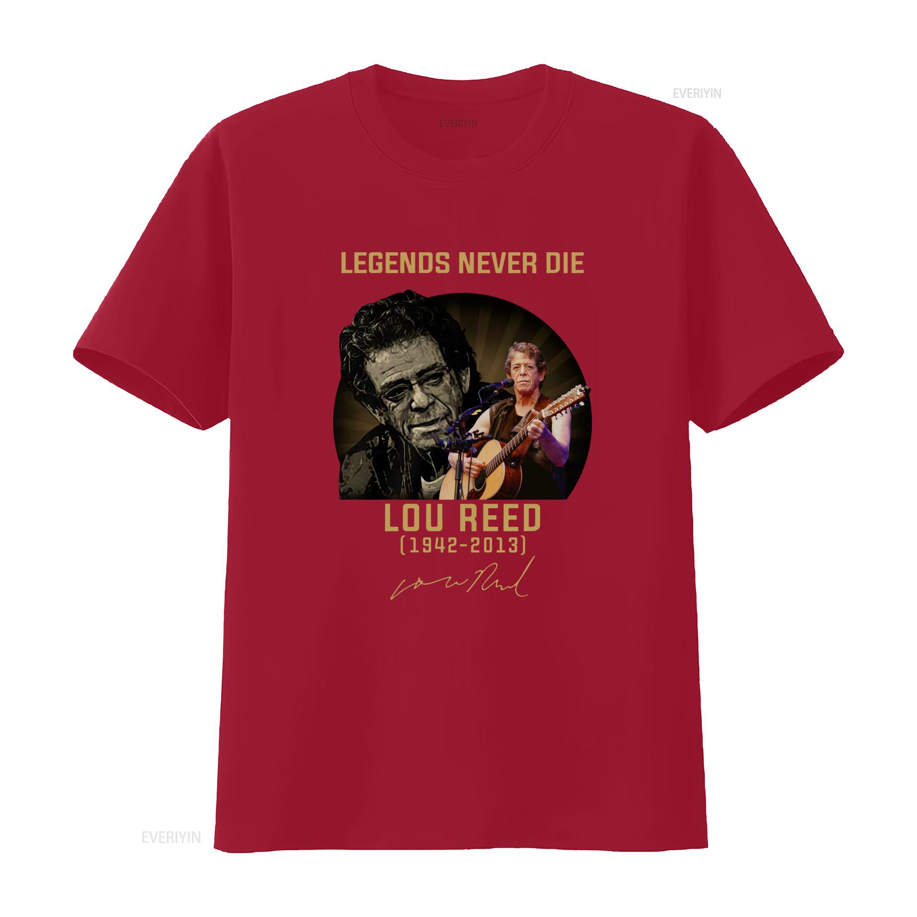 Vintage Lou Reed Legends Never Die Black Cotton T Shirt For Fan Size S To 5XL vintage Washed streetwear Soft S