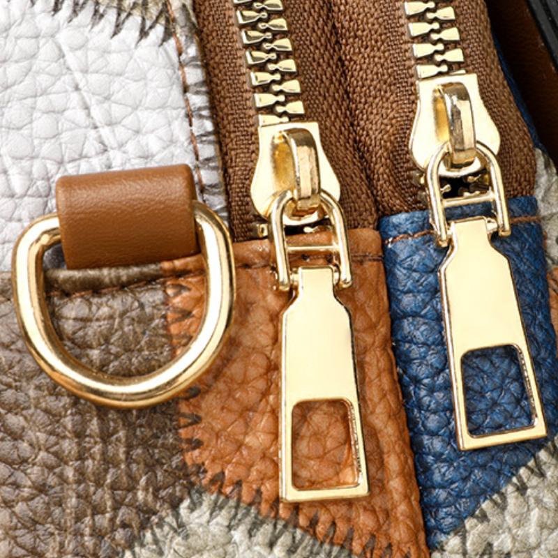 Mobile Phone Bag Messenger Bag for Women Multi-compartment Zipper Versatile Fashion Vertical Exquisite Soft Leather Small Bag