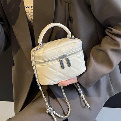 Niche Bag Women's 2025 Spring and Summer New Fashion Diamond Shoulder Messenger Bag Internet Celebrity Live Mini Handbag