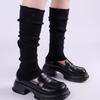 Harajuku Y2K Women Leg Warmer Distressed Ripped Ribbed Knit Stretchy Long Socks