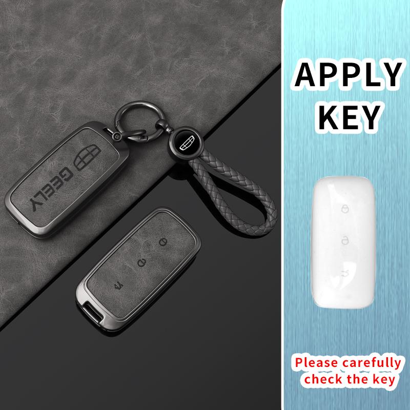 Zinc Alloy Car Remote Key Cover, Geely Galaxy Ex5 E5 L6 L7 Emi No.1 Proton E.Mas 7 5 E8 Starry 8 Car Keychain Car Interior Acces