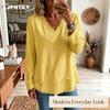 JPNTKY Women's Fashion Casual V-Neck Long Sleeve Blouses & Shirts