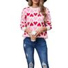 Women's Casual Fashion Round Neck Heart Sweater Knitted Bottoming Shirt