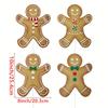 8pcs Large Gingerbread Man Christmas Tree Ornaments, Rustic Plastic Gingerbread Decorations, for Holiday Home, Office Vase Decor