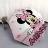 Disney Minnie Mouse,Pink Background,Stars Manual Opening and Closing Umbrella, 8-Rib Reinforced Folding Design, Lightweight