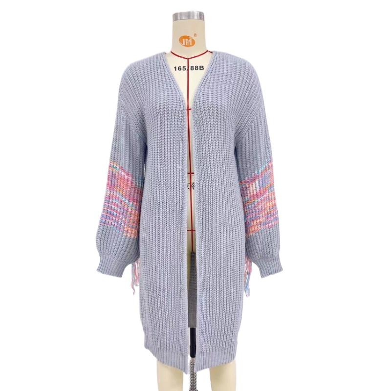 IHUASU Autumn and Winter Women's Sweater Fringed Knitwear Knitted Sweater