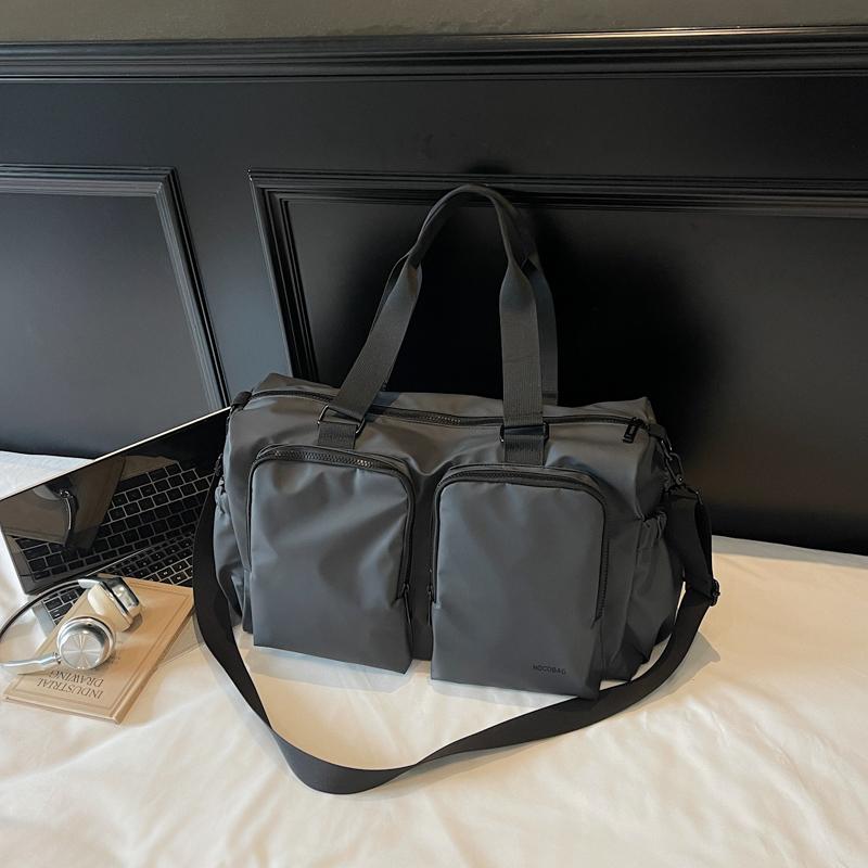 

Lightweight Travel Bag Solid Color Crossbody Bag Handbag сірий