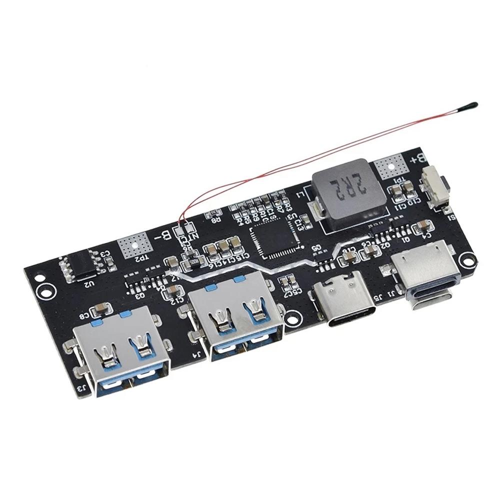 5 USB Port PowerBank Circuit Board 22.5W Dual Quick-Recharge PowerBank Module DIY PowerBank