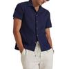 Polo Ralph Lauren Lightweight Breathable Cotton Linen Blend Waffle Knit Camp Collar Short Sleeve Straight Camp Shirt Men shirts 710P04764-001