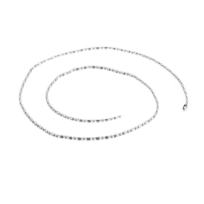 

Универсальное ожерелье с шариковой цепочкой из титановой стали, готовая цепочка с разными спецификациями 500*2mm