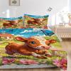 3pcs Cow Print Bedding Set - 1 Duvet Cover + 2 Pillowcases(Core Not Included), Machine Washable Polyester, All-Season Comfort, Bedroom Decor