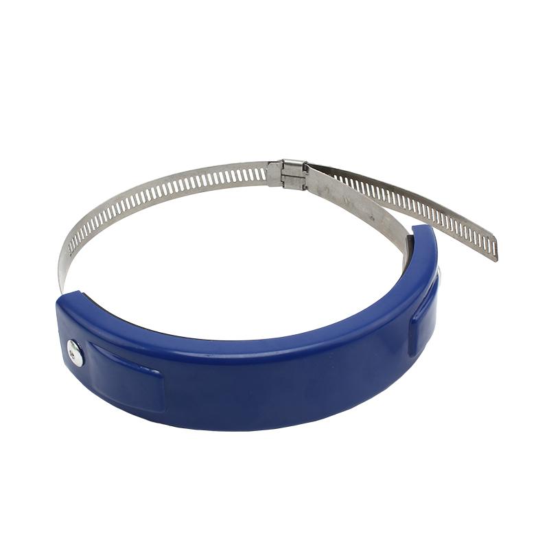 Motorcycle Round Oval Exhaust Pipe Drop Protection Ring Muffler Protection Rubber 100-160mm Stainless Steel Clamp