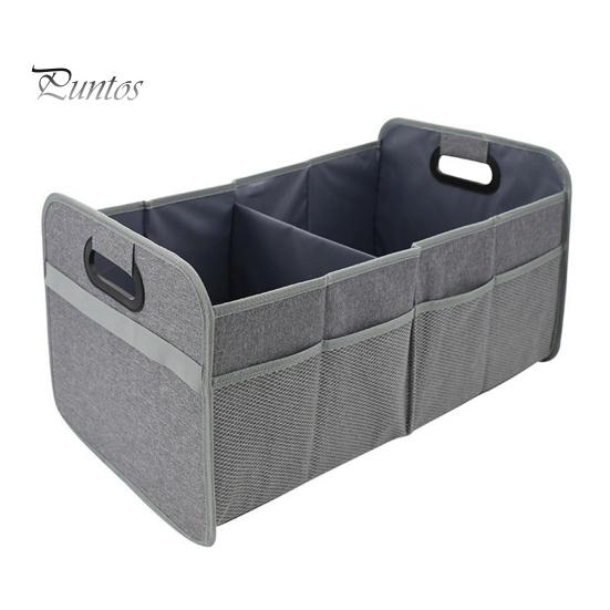 

Органайзер для багажника, вместительный, многосекционный, водонепроницаемый, автомобильный органайзер, ящик для хранения с ручками и пряжками серый
