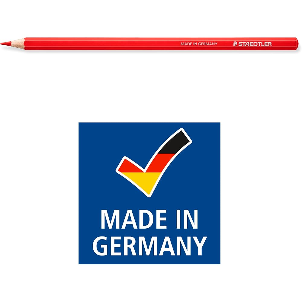 STAEDTLER (STAEDTLER) 6 Red Colored Pencils, Permanent Colored Pencils, Design Journey, 146C-2*6