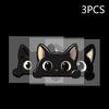 Black Kitten Cartoon Car Sticker Vinyl Decal Waterproof Scratch Cover Cute Animal Design for Auto Motorcycle Vehicle Body