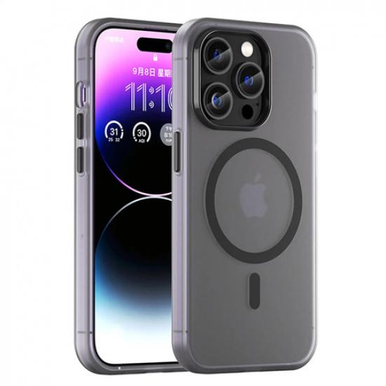 

Magnetic Phone Case For iPhone 14 Pro Max Matte Magnetic Protective Cover чёрный