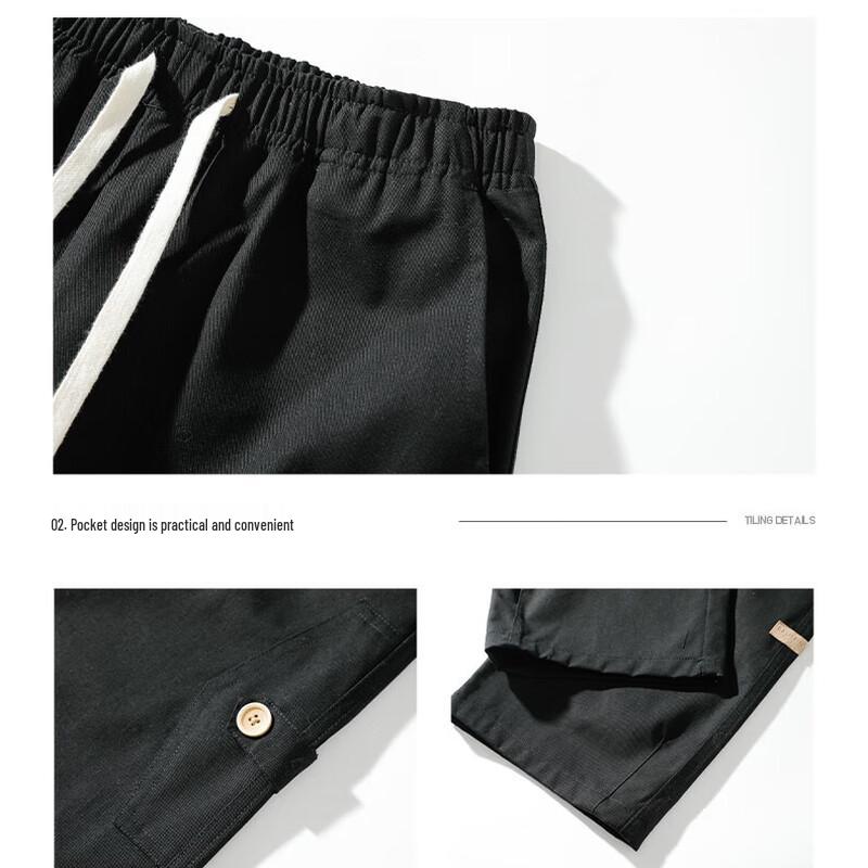 Men's American Style Loose Fit Cotton Cargo Pants