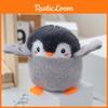 Grey Cute Soft Penguin Plush Toy Keychain With Pp Cotton For Bags And Students