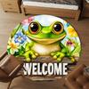 1PC Frog Welcome Office Round Area Rug, Under Office Chairs Bedroom Living Room Home Decor, Carpet for Office -1110054