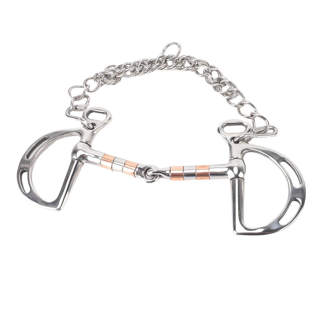 Edelstahl Geschlitzte Snaffle Verbesserte Kontrolle Hohl Gelenkiges Mundstück Pferdegebiss für den Reitsport