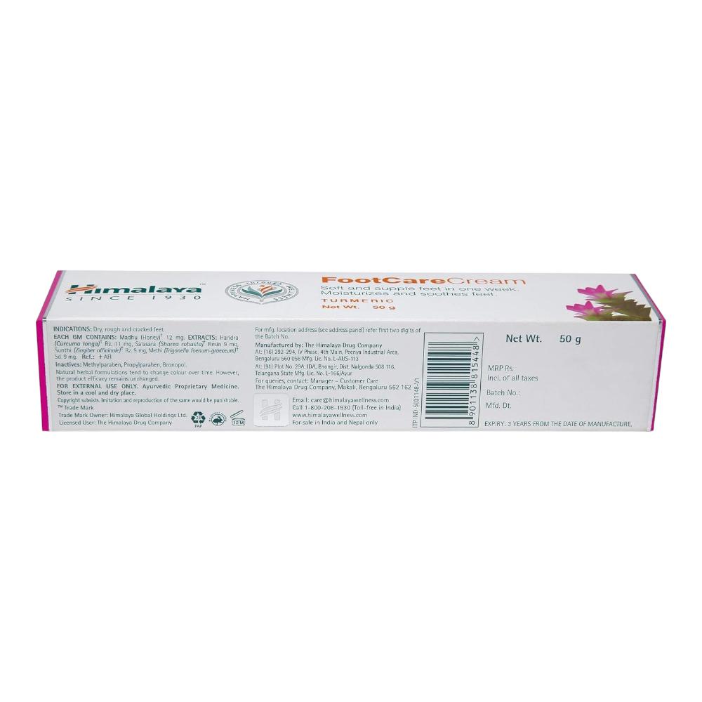 Himalaya Krem do Pielęgnacji Stóp Wellness 50g Nawilżający Zmiękczający Leczy Popękane Pięty Naturalna Regeneracja Stóp