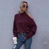 Women Loose Knitted Turtleneck Sweater Pullover Top Solid Color Full Sleeve All Match Spring Fall S-L