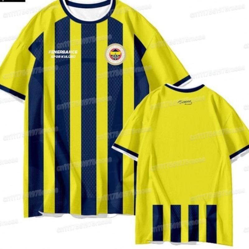 Nuevas Camisetas de Local y Visitante del Fenerbahce 2026 para la Temporada 2026-27, Camiseta Deportiva de Manga Corta Estilo Familiar Impresa en 3D para Aficionados