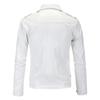 Neu Casual Revers Schlank Motorrad PU Leder Jacke Mantel Herrenbekleidung