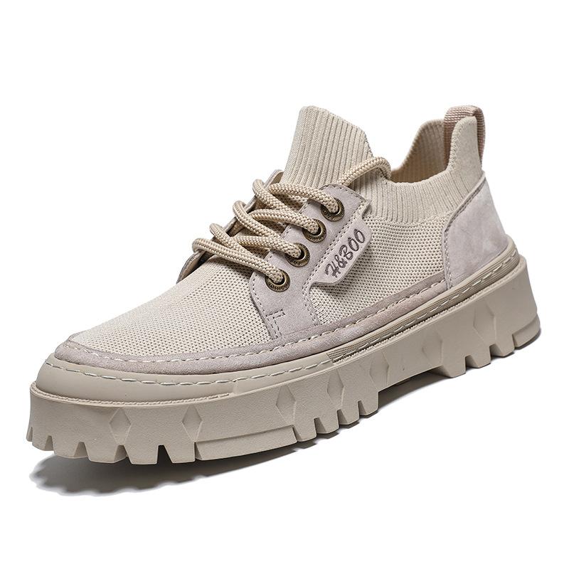 

Summer tooling shoes men s mesh breathable thin thick sole heightening men s shoes men s casual shoes retro Martin tide shoes 44