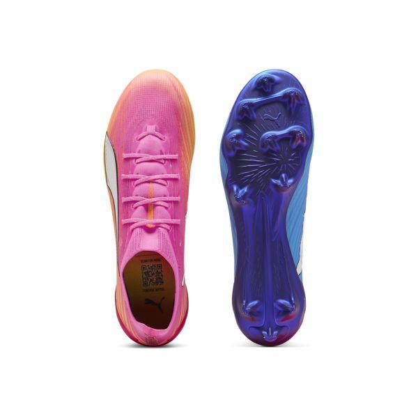 Puma Ultra 6 Ultimate FG Poison Pink Men Cleats White Sun-Stream Bright-Aqua 108699-05