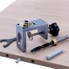 2 In 1 Dowel Jig Woodworking Hole Drill Punch Positioner Guide Locator Cabinet Screws Punch Locator Kit 8/10/12mm Sleeve