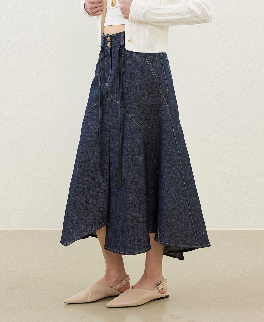 Raphael Sorob Cotton Blend Denim Skirt