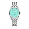 Plum Blossom Airmaster Series Automatic Mechanical Movement Roman Numeral Green Dial Stainless Steel Case Stainless Steel Strap 23908 S-691