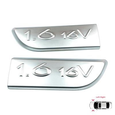 BSP563 2 Pieces Chrome 1.6 16V Badge Emblem 8200209130 Left and Right for Renault Megane MK2 Scenic MK2