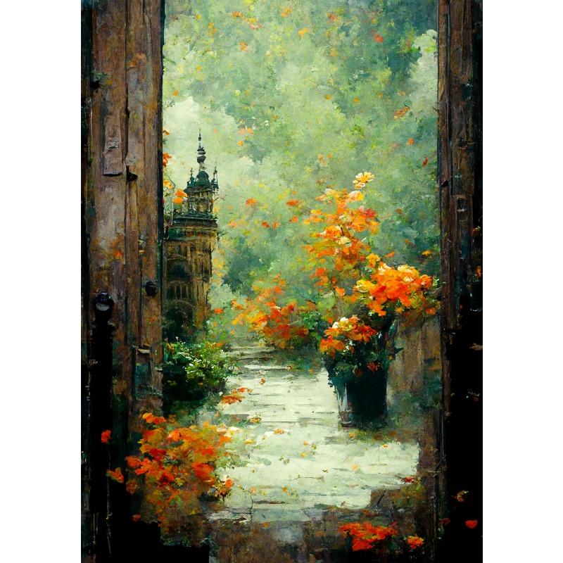 

Старый Город Арт Постер Импрессионистский Пейзаж Настенная Картина Холст Принт Европа Город Гостиная Дом Эстетическое Украшение Живопись 21cm×30cm NoFrame