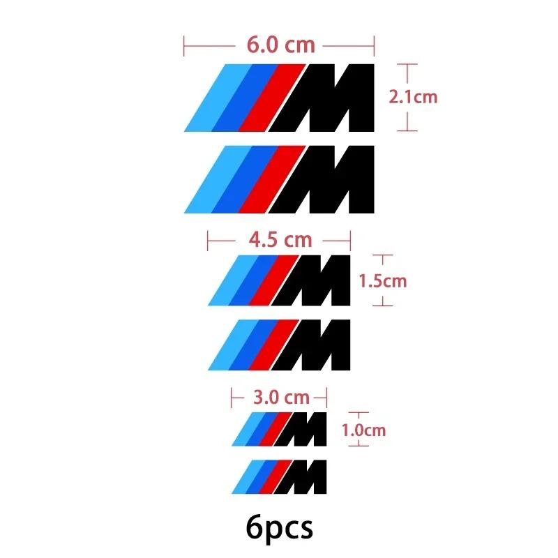 

6PCS Car Sticker Brake Caliper Decal Accessories For BMW M E90 E92 E93 F20 F21 F30 F31 F32 F33 F34 F15 F10 F01 X5 E36 E46 X3 X6 M Calipers sticker чорний