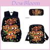 Conjunto de Mochila Cartoon Gourdy Dandys World Para Crianças Com Poliéster Impermeável Para Escola e Uso Diário
