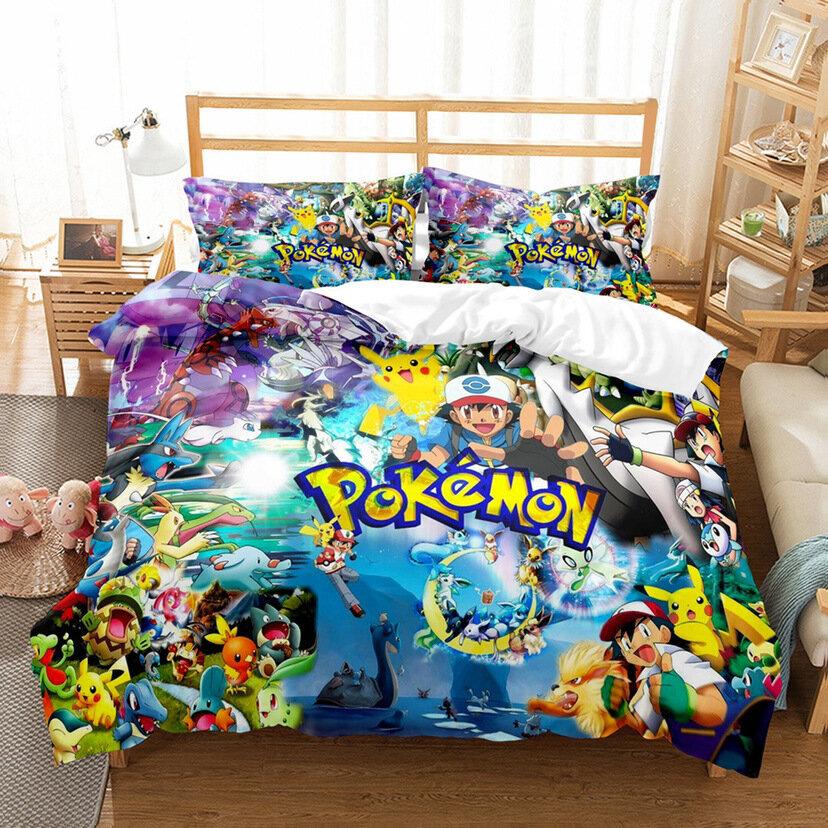 Cute Printed Quilt Cover Pillowcase Three-Piece Set Can Be Made Into Four-Piece 3D Digital Printing